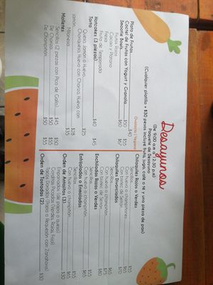 Menú 2 at Un Pedacito de mi Cocina in Coatepec