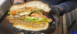 Special burger, fully loaded at UNiQ Burger in Scottsdale