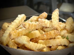 Truffle fries  at UNiQ Burger in Scottsdale