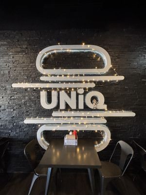 Cute logo  at UNiQ Burger in Scottsdale