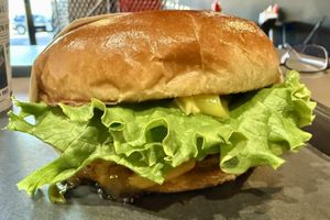 Tasty vegan burger  at UNiQ Burger in Scottsdale