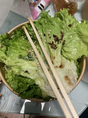 Salad with the bbq  at Nha Toi in Ho Chi Minh City