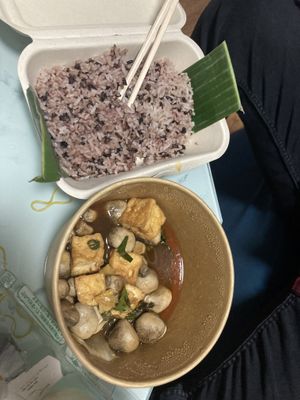 Mushroom tofu dish (served with rice)  at Nha Toi in Ho Chi Minh City