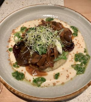 Mushroom risotto  at Verdō in Brussels