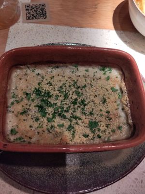 Gratiné de poireaux béchamel à la truffe at Verdō in Brussels