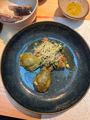 Stuffed Courgette Flowers at Verdō in Brussels
