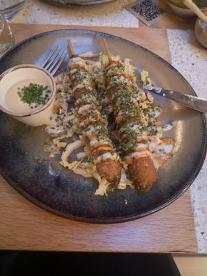 Hot corn with apergus and agrumes sauce at Verdō in Brussels