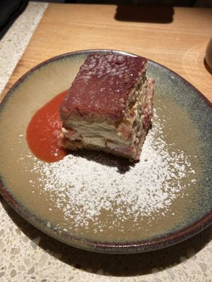 Strawberry cake dessertt  at Verdō in Brussels