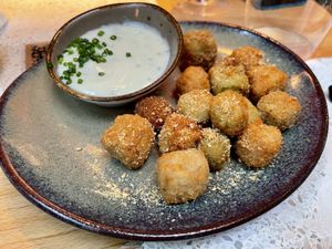 Cromesquis – small vegetable croquettes 11€ (May 2026 Menu)  at Verdō in Brussels
