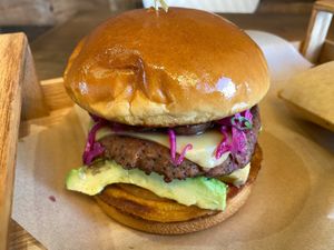 Tokyo Mushito burger at ChagaRoot in Las Vegas