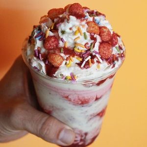 Strawberry Beet Root Mushie at ChagaRoot in Las Vegas