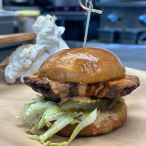 Lions Mane Chicken Sandwich at ChagaRoot in Las Vegas
