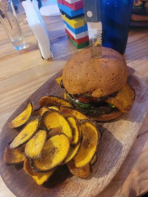 Latino Burger at Vegano O No in Panama City