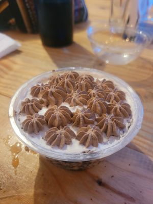 chocolate dessert at Vegano O No in Panama City