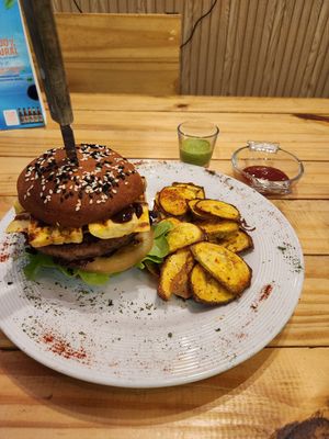 Latin Hamburguer at Vegano O No in Panama City