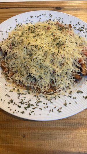 Loaded fries  at Vegano O No in Panama City