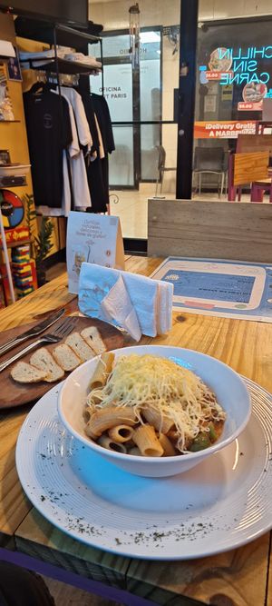 Pasta menú at Vegano O No in Panama City