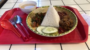 Nasi lemak  at Yi Su Pin 一素品 - Chinatown in Central Singapore