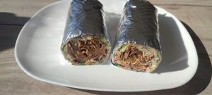 vegan durum 🌯 8,50€, super delicious! at Gül Gemüse Döner in Stade