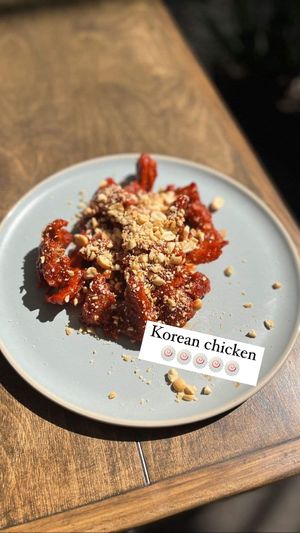 Korean “chicken"  at Vegan Ramen Mei - Condesa in Mexico City