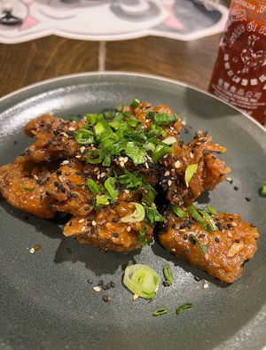 Orange Chicken  #Veganuary at Vegan Ramen Mei - Condesa in Mexico City