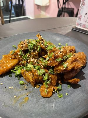 Orange Chicken  at Vegan Ramen Mei - Condesa in Mexico City