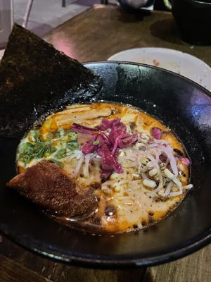 Red Tonkotsu Ramen  at Vegan Ramen Mei - Condesa in Mexico City