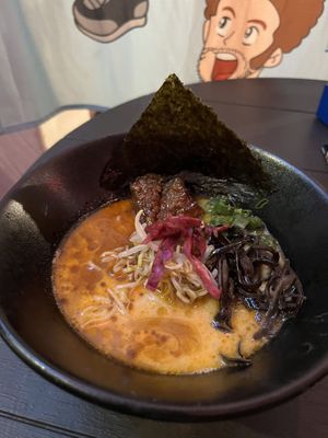 Red Tonkotsu - deliciosooo  #Veganuary at Vegan Ramen Mei - Condesa in Mexico City