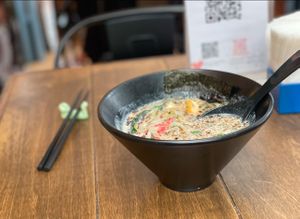 Delicious and creamy vegan ramen  #Veganuary at Vegan Ramen Mei - Condesa in Mexico City