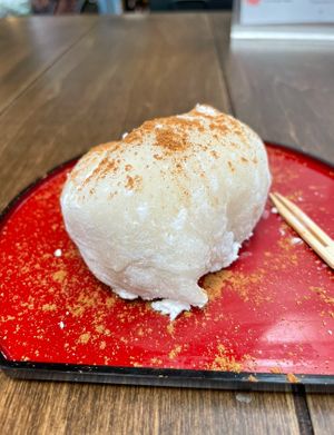 Daifuku mochi 🤤 sweet and delicious!  #Veganuary at Vegan Ramen Mei - Condesa in Mexico City