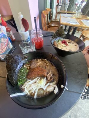 tokyo black y shiro tonkotsu  at Vegan Ramen Mei - Condesa in Mexico City