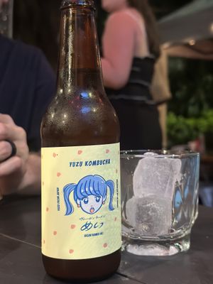 They make their own kombucha- I had yuzu flavor and it was incredible   at Vegan Ramen Mei - Condesa in Mexico City