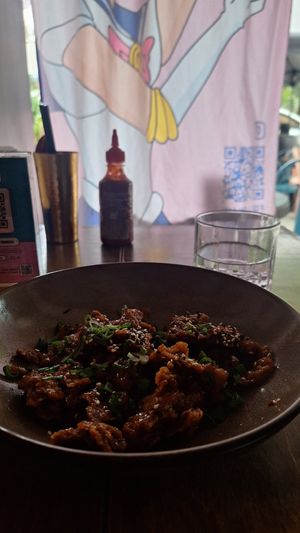 No pollo a la naranja 🍊🐥🌱 at Vegan Ramen Mei - Condesa in Mexico City