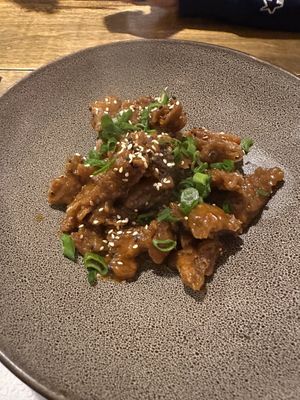 Vegan orange chicken   at Vegan Ramen Mei - Condesa in Mexico City