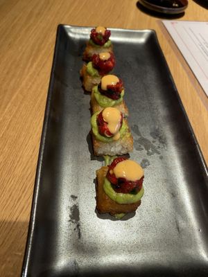Fried rice sushi  #Veganuary at Planta Queen in Chicago