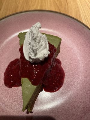 Matcha cheesecake  #Veganuary at Planta Queen in Chicago