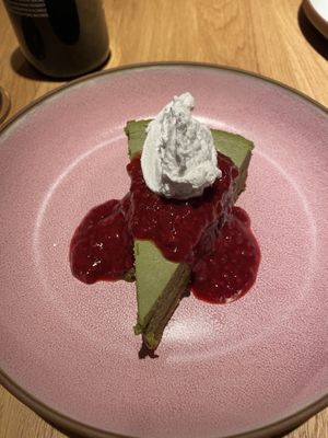 Matcha cheesecake  #Veganuary at Planta Queen in Chicago