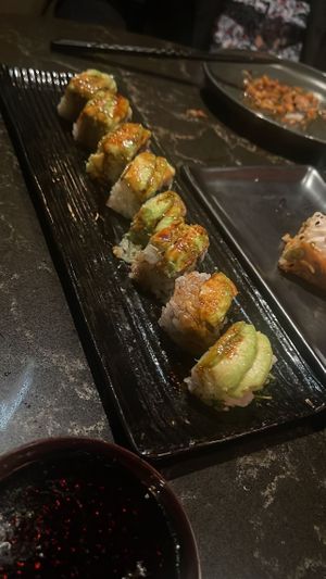 Dragon roll. Good but too salty for me, maybe too much soy sauce. 3/5 #Veganuary at Planta Queen in Chicago