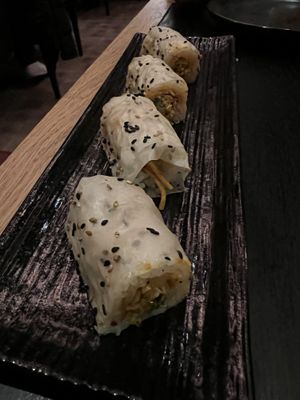 Baked salmon roll #Veganuary at Planta Queen in Chicago