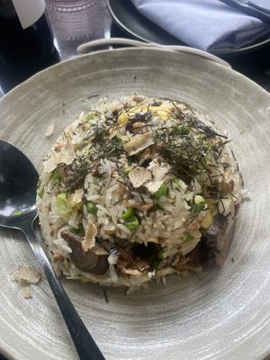 Truffle fried rice  at Planta Queen in Chicago