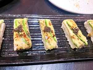 Torched & pressed roll  at Planta Queen in Chicago