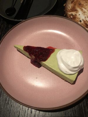 Matcha cheesecake   at Planta Queen in Chicago