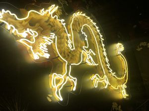 Entrance dragon   at Planta Queen in Chicago