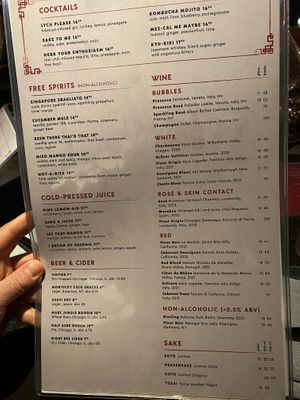 drinks menu   at Planta Queen in Chicago