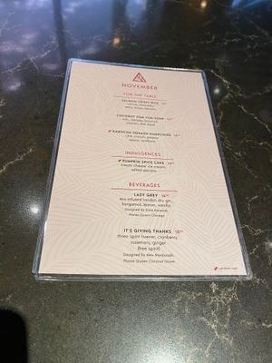 Lunch Menu, November 2023 at Planta Queen in Chicago