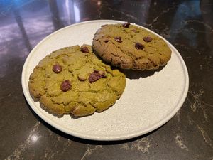 Matcha Chocolate Chip Cookies at Planta Queen in Chicago
