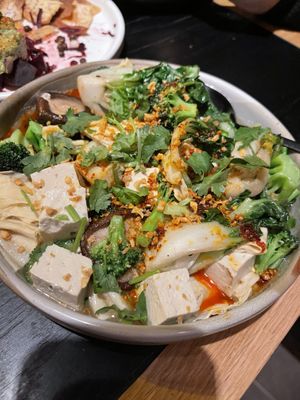 Chili crunch tofuu  at Planta Queen in Chicago