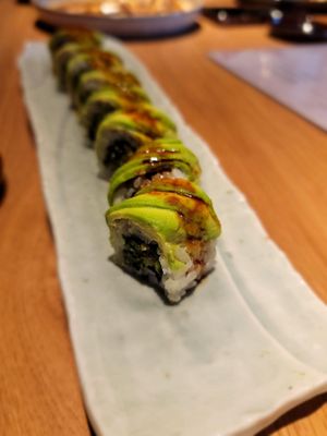 Dragon roll sushi  at Planta Queen in Chicago