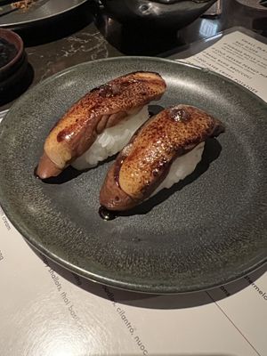Eggplant Nigiri #Veganuary at Planta Queen in Chicago