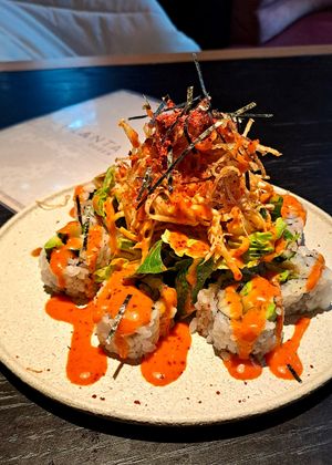 Volcano sushi at Planta Queen in Chicago